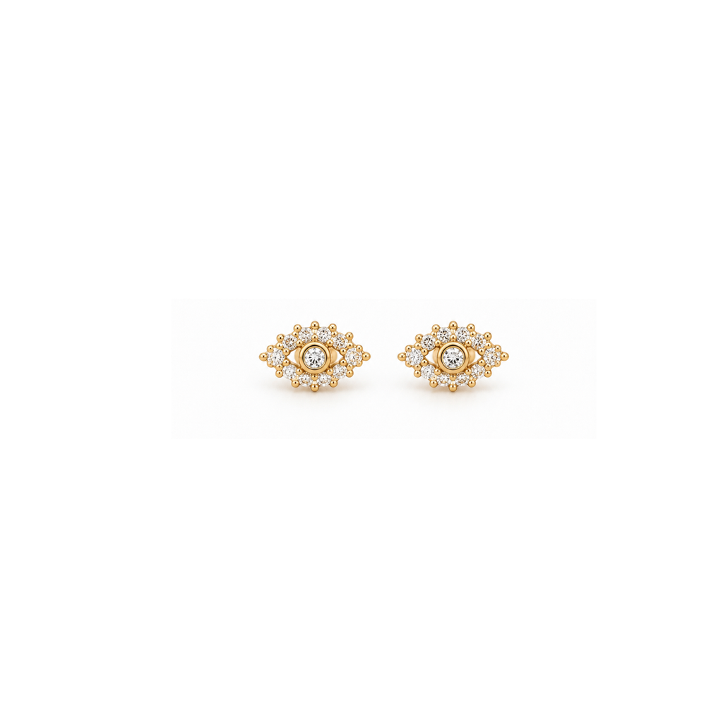 evil eye ballback studs