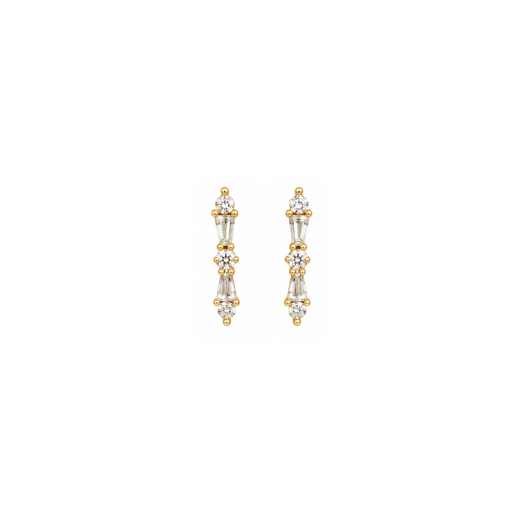 sarah ballback studs - light yellow
