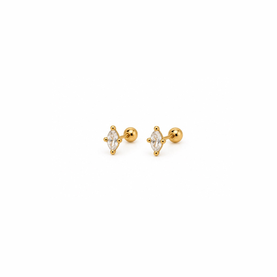 oval ballback studs