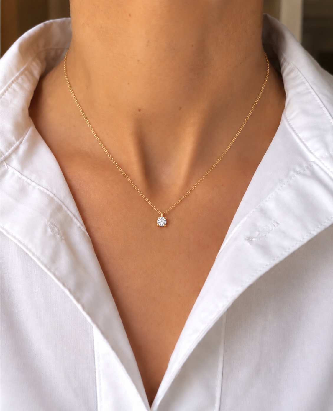 round solitare neckchain