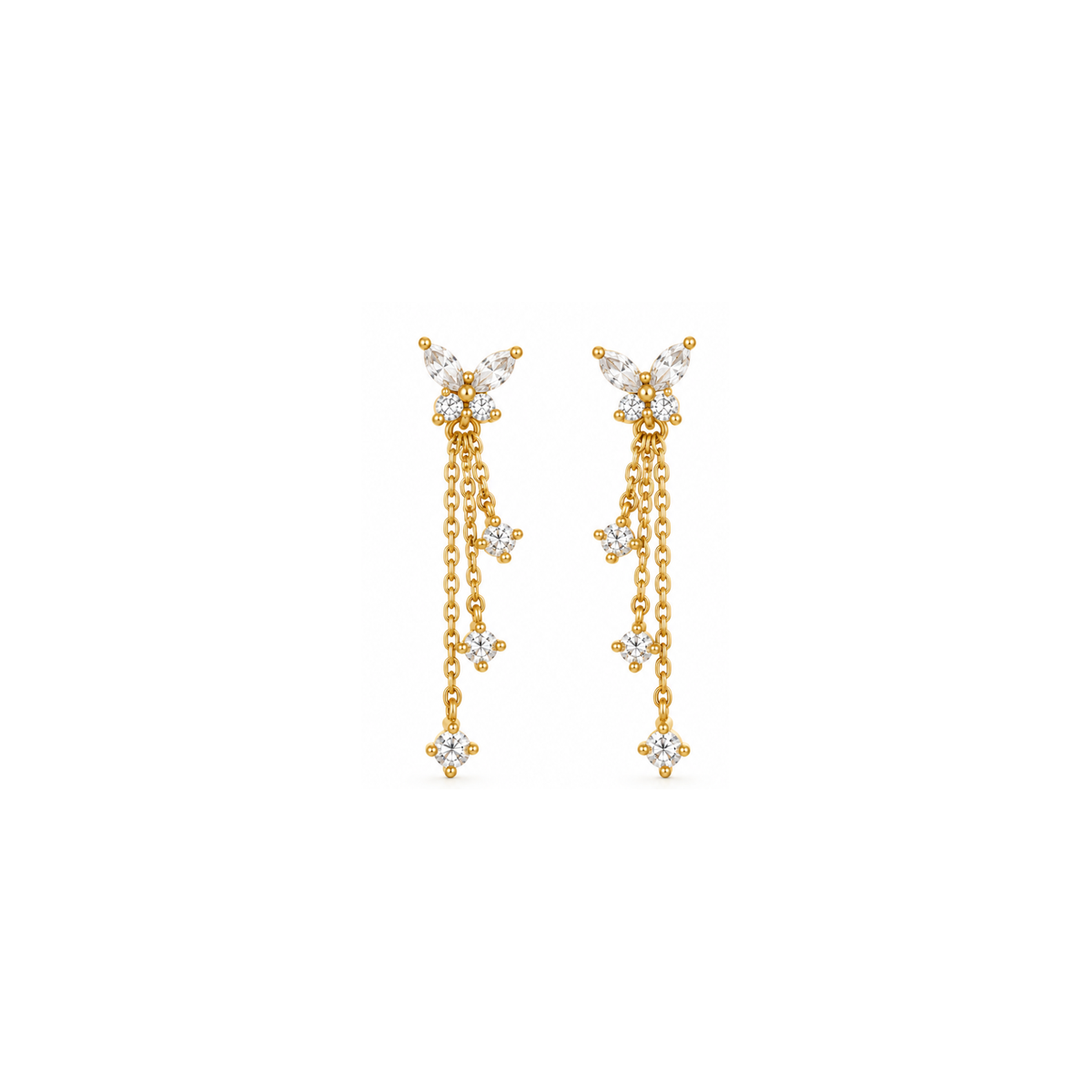 butterfly drops ballback - light yellow