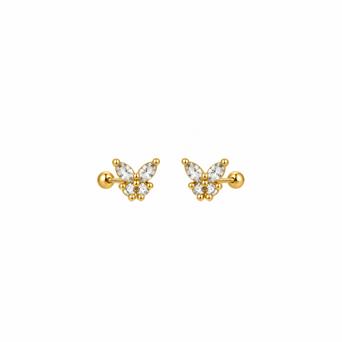 butterfly ballback studs