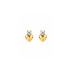 stone heart studs