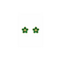 flora studs - green
