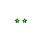 flora studs - green