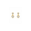 heart drop studs