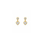 heart drop studs