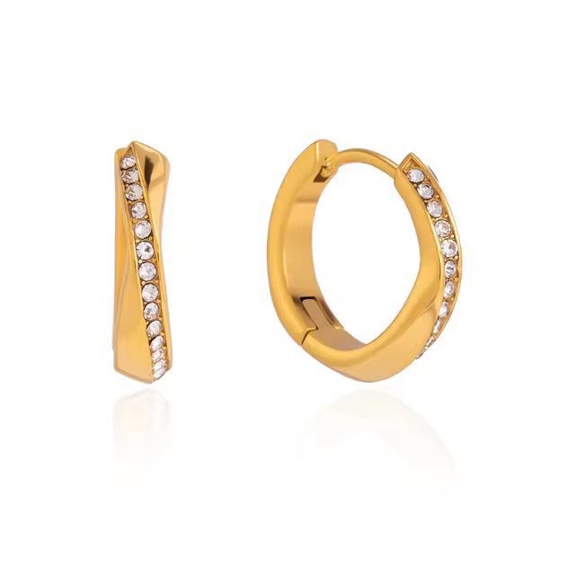 Cubic Zirconia Studded Bali